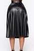 Load image into Gallery viewer, Black Leather Pleated Skirt
