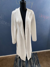 Load image into Gallery viewer, White Hooded Terrycloth  Jacket/Robe
