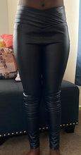 Load image into Gallery viewer, Blue Leather Leggings
