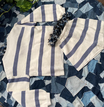 Load image into Gallery viewer, Blue Stripped Knit Short Set
