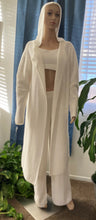 Load image into Gallery viewer, White Hooded Terrycloth  Jacket/Robe
