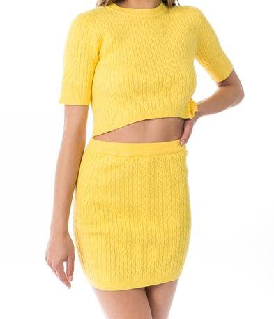 Yellow Skirt Set