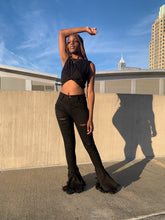 Load image into Gallery viewer, Black Mermaid/Flare Jeans
